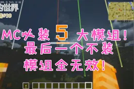 我的世界番外篇39：MC必装五大模组！最后一个不装其他全部没用！视频封面