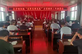 甘井镇召开创建“无黑无恶无乱”示范镇村工作部署会图片