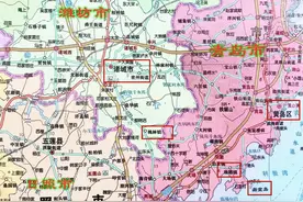 山东地理：诸城县原本靠海，在藏马县设立后失去出海口图片