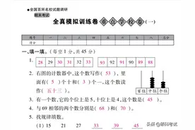 人教版一年级数学（下册）期末全真模拟训练卷三套，重点学校原卷图片