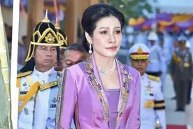 54岁华裔富婆撞色贵妃！紫色开叉裙超仙气，不整容比诗妮娜自信图片