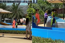 应采儿携子玩转水上乐园，孩子玩水好处多，你家娃水上计划安排没图片