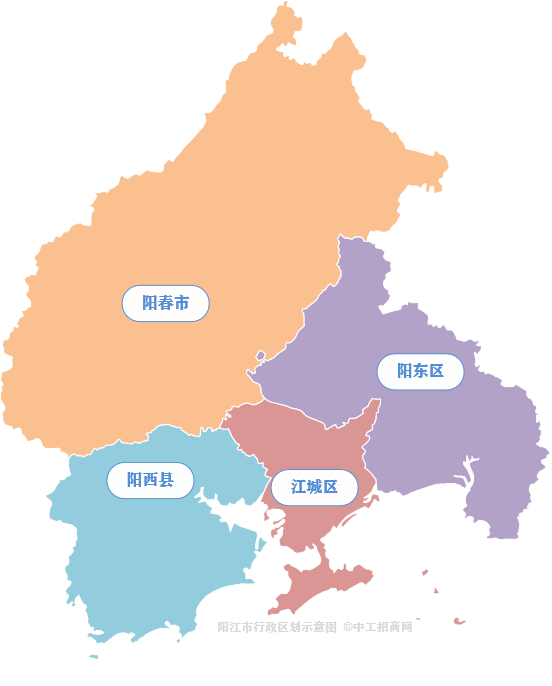 广东21个地级市行政区划图（2021）