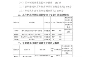 2020年青岛市高中阶段学校第三阶段职业类学校招生录取分数线发布图片