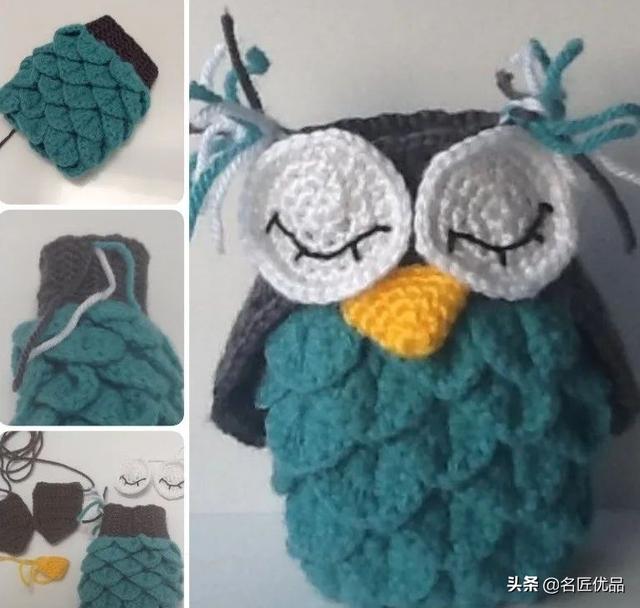 温暖毛线钩鱼鳞的方法