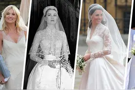 全球名人最美婚纱TOP10，戴安娜王妃最优雅，米兰达可儿好甜图片