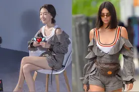 周冬雨平胸身材还能穿出女人味，细带高跟鞋亮点，小个子女生福音图片
