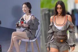 周冬雨平胸身材还能穿出女人味，细带高跟鞋亮点，小个子女生福音图片