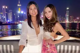 赌王外孙女庆生，豪华游艇办生日派对，两姐妹同框身材不输超模图片