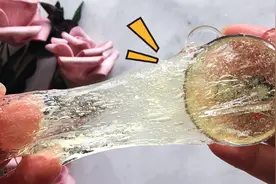 厨房2种材料，自制易拉伸不粘手的泥，无硼砂更安全，百分百成功