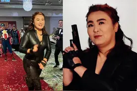 陈玉珍穿紧身黑皮衣扮“黑寡妇”，支持者赞辣妹图片