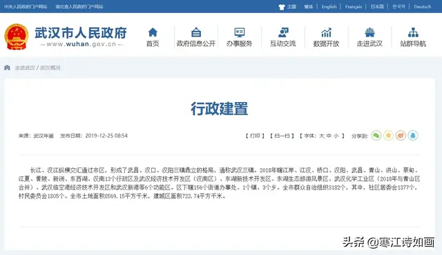 正确的武汉市行政建置