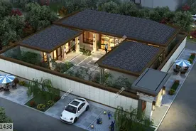 22×22米中式三合院，农村盖房，坐西朝东也可以盖出好房子图片