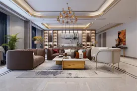 中瀛御景190㎡复式｜现代轻奢设计，让质感充盈着整个空间图片