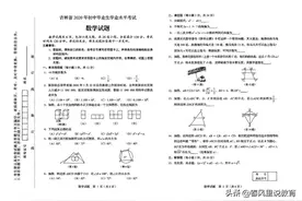 2020年吉林省中考数学试题及参考答案无水印A4打印版图片