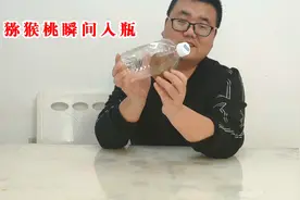 经典魔术教学，猕猴桃瞬间穿入瓶子，看完后服了图片
