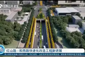 离通车不远了！南京城北红山路已展开附属工程施工图片