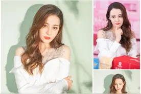 新彊美女迪丽热巴穿露肩装秀锁骨，性感撩人。图片