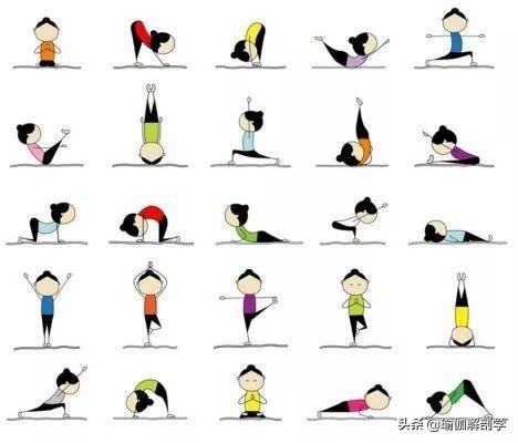 练瑜伽，你会画小人图吗？最全的瑜伽小人图来袭（收藏级）