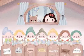 治愈系的迪士尼公主，七个小矮人排排坐，黑女巫也有慈爱的一面图片