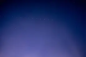 拍到了！中国空间站过境海口！图片