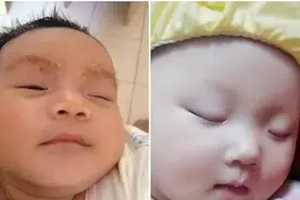 奶奶给满月孙子剃光眉毛，一个月后悔不当初，宝妈：您回老家吧图片