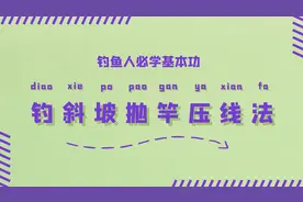 钓鱼人必学基本功：钓斜坡抛竿压线法图片