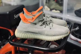 椰子350v2灰橙侧透满天星实拍图片