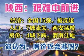 陕西3季报：GDP全国15强，被江西反超，7城破千亿，6城房价在上涨图片