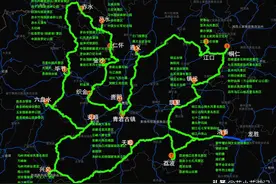 一张导航图环游贵州，全长3000公里，囊括贵州100多个旅游景点图片