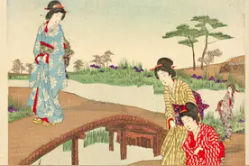 浮世绘中的花菖蒲风情图片