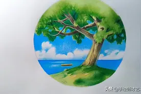 手把手教你画优美的风景画 展示彩铅风景画的绘画步骤与方法图片