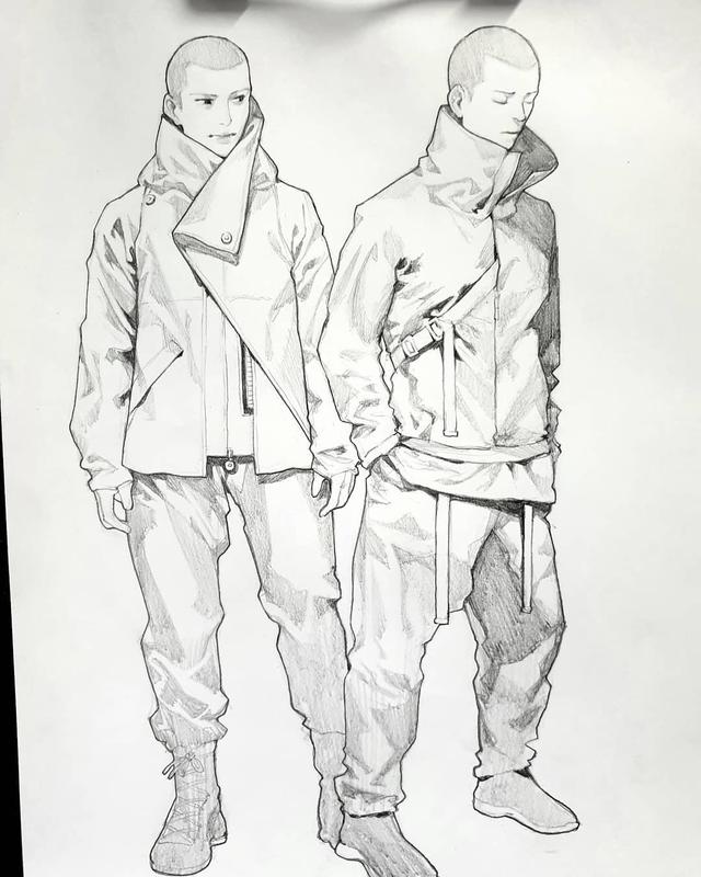 动漫硬核人物手绘 服饰姿态刻画精致细腻 特别是铠甲