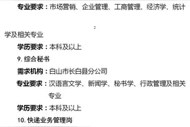 中国邮政吉林省分公司招聘了图片