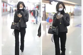 王子文真的瘦过头了，明明穿的外套是加厚的，身材依旧纤细窈窕图片