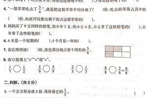 三年级上册数学分数的初步认识和数据收集整理的总结综合练习图