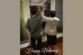 林志颖为12岁儿子庆生，Kimi身高直逼爸爸妈妈，父子同框像兄弟图片