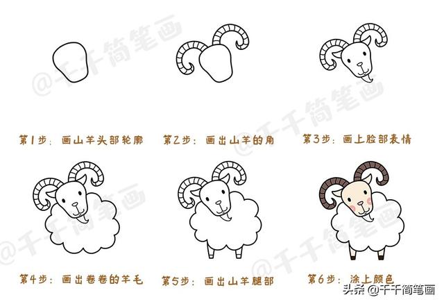 幼儿入门简笔画大全，简单6步学会画小动物，快收藏起来吧
