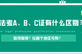 法考A证、B证、C证有什么区别？什么人可以考？图片