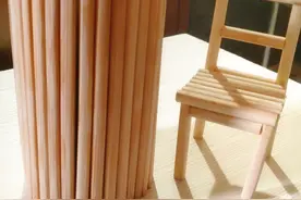 废弃的竹筷子给熊孩子做笔筒顺便提高孩子的动手能力图片