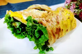 手抓饼在家就能做，和面技巧告诉你，外酥里软，我家一顿吃2斤图片