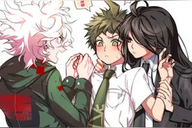 《弹丸论破》狛枝凪斗X神座出流X日向创三人组，动漫全面屏壁纸图片