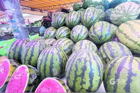 麒麟瓜、硒砂瓜、甜王瓜！这个夏天 青岛“吃瓜群众”最爱这三种瓜图片