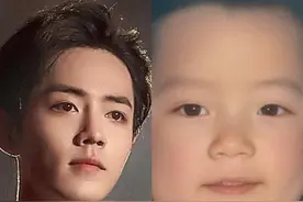 博君一肖儿时与现在对比变化超大，王一博肉嘟嘟，肖战没长好吃痣图片