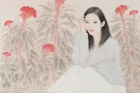 婀娜多姿风情万种的都市丽人工笔画欣赏图片