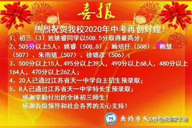 20年无锡各校中考喜报来了！省锡中实验、河埒口大进步图片