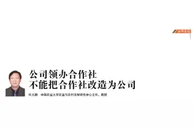 公司领办合作社 不能把合作社改造为公司图片