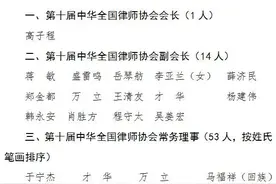 高子程任第十届中华全国律师协会会长图片
