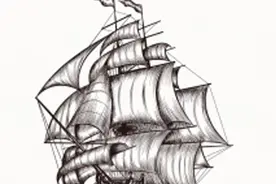 船你会这么画么，素描简单小插画图片