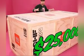 美国小伙开售价160万的超大盲盒，他能开到什么好东西？图片